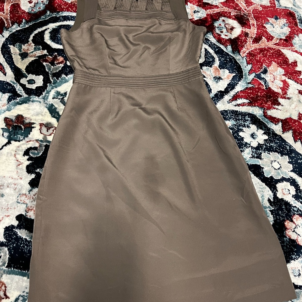 New faux silk like Banana Republic Grey Dress